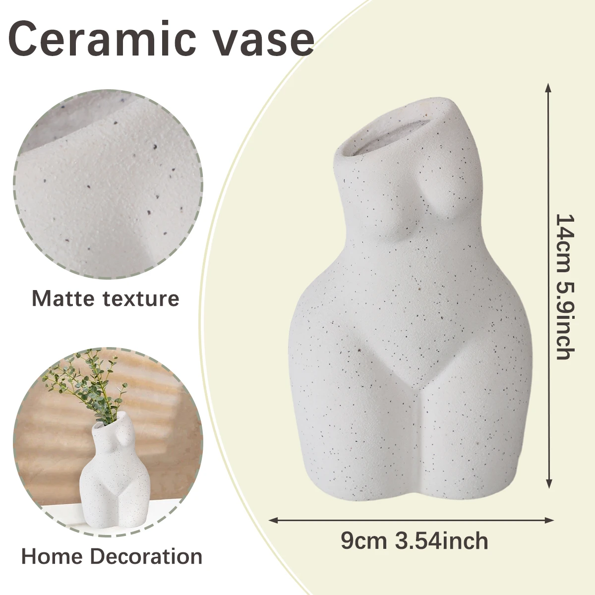 5pc White Ceramic Frosted Texture Home Wedding Decoration  Modern Human Body Geometry Shaped Candle Holder
