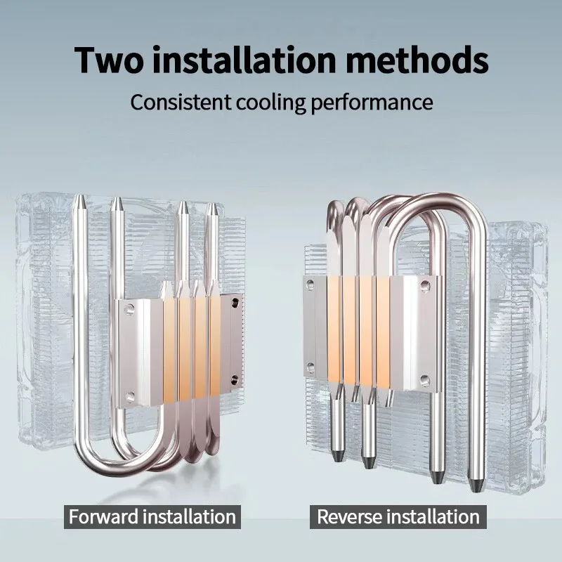 ID-COOLING ID IS-40X Low Profile CPU Cooler 4 Heat Pipes Downward Pressure Air Cooler for LGA1200/1700/115X AM4/AM5 ITX Chassis view 5