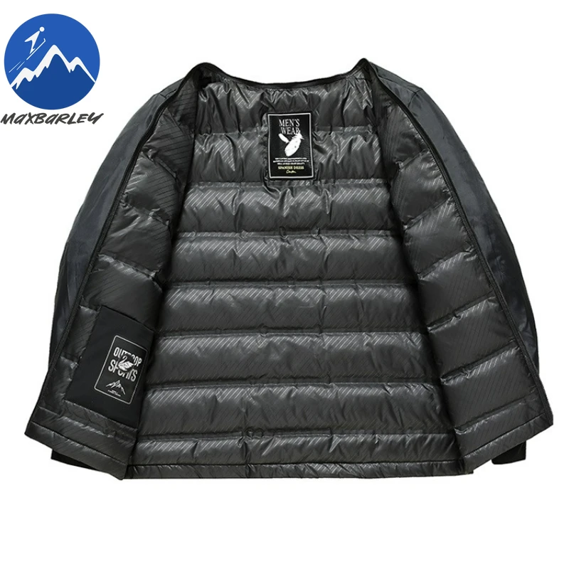 COMXZ 90 White Duck Down Jacket Men Winter 2025 Classic Thick Warm Down Jacket Brand Luxury Detachable Liner Puffer Coat Parka