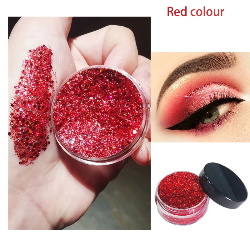 جل لامع لامع، جل لامع بالترتر مع فرشاة، مكياج لامع يدوم طويلاً لظلال العيون وشعر الجسم والوجه وتزيين المكياج #4