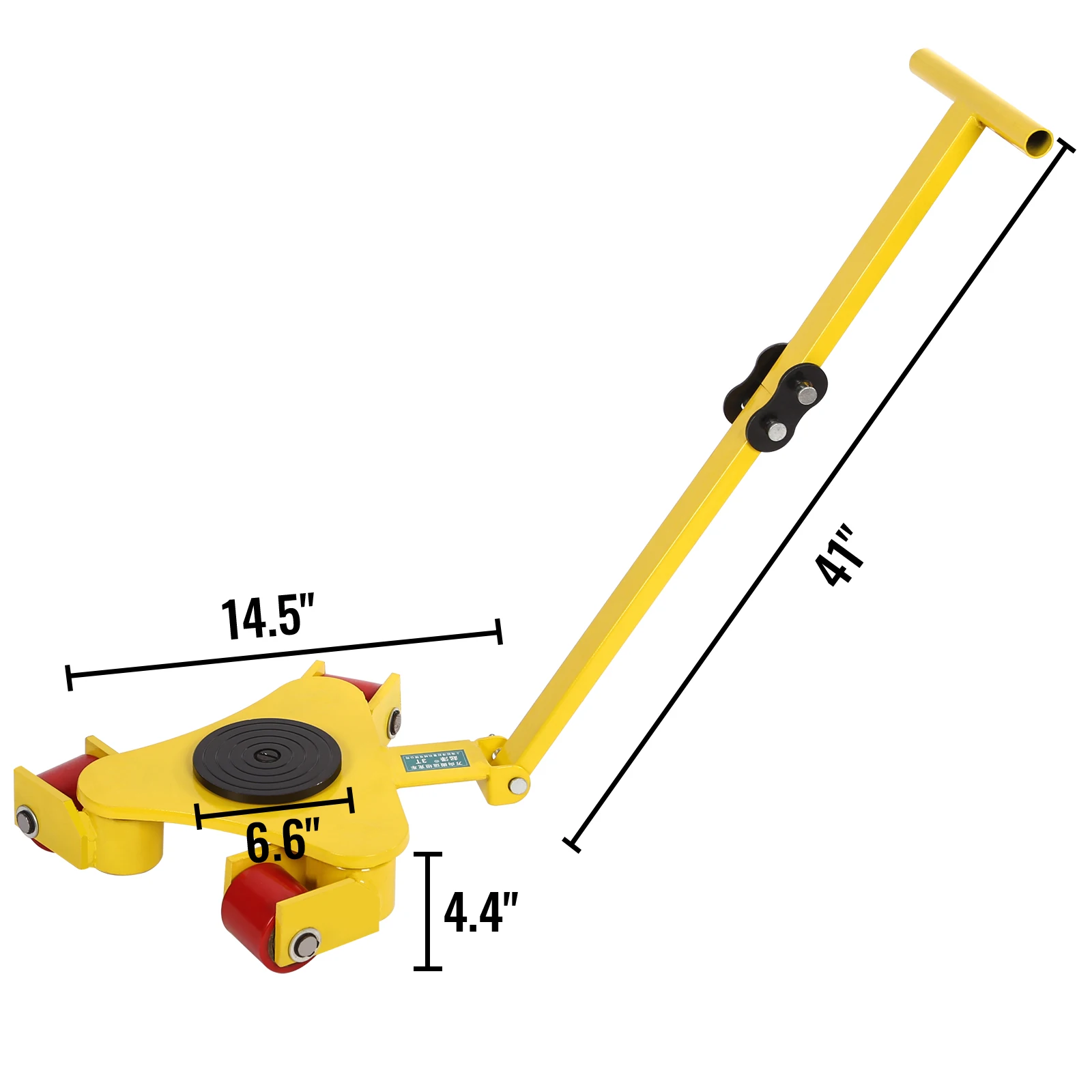 VEVOR Industrial Machinery Mover Trolley 6600Lbs Mover Skates With 3 Swivel Rollers 360 Degree Rotation for Transporting Cargo