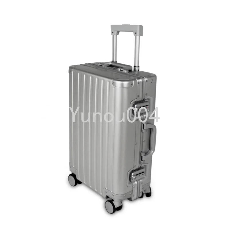 Trolley Luggage Aluminum Universal Wheel with Handle Unisex Carry on Luggage Designer Travel Case Travel