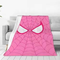 Spider Man Pink Flannel Blankets Halloween Winter Warm Soft Bedding Throws for Girls Boys Couch Bed Bedspread Sofa Bed Cover