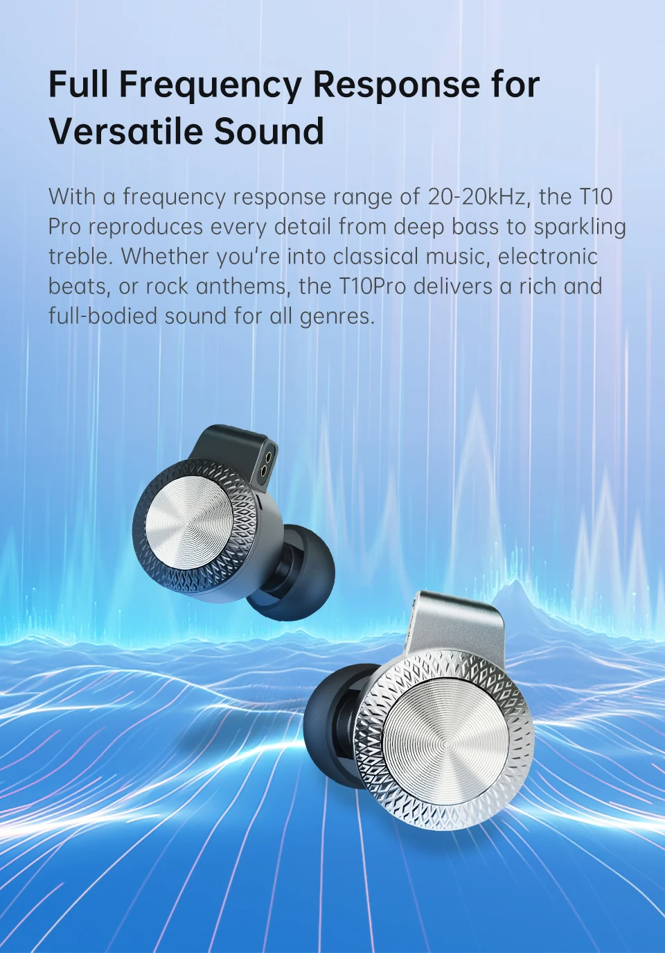ARTTI T10 PRO Neuer 14,2 mm Planar-Treiber, strukturierter Bass, In-Ear-HiFi-Kopfhörer, kabelgebunden, IEMs-Monitore, 0,78 mm, 2-poliger 2-in-1-Stecker – Detail 6