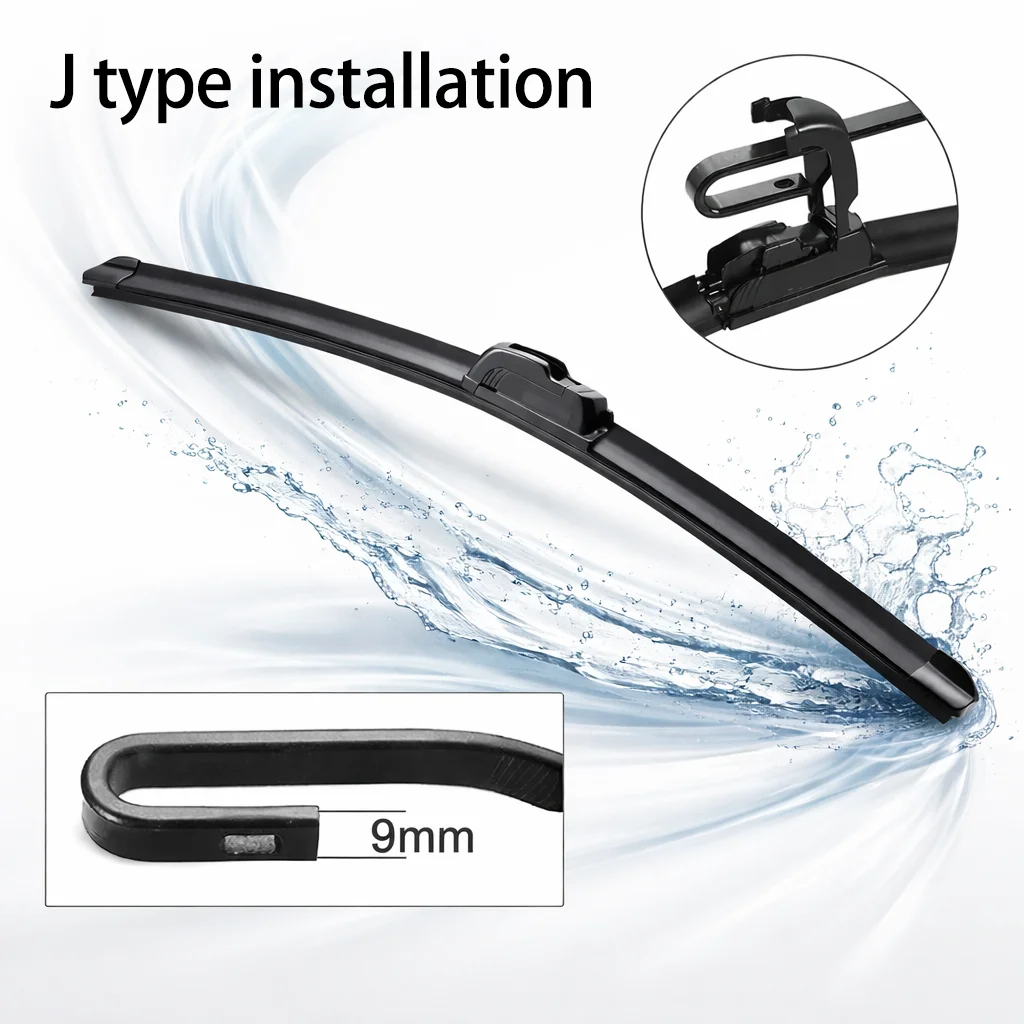 For Toyota Land Cruiser Prado J90 1996‑2002 2Pcs U‑Hook Front Windshield Wipers, Rubber Quiet Replacement Wiper Blades 19"+18" - view 5