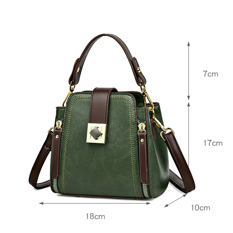 High Quality Leather Handbags Purses Women\'s Bag 2024 Luxury Brand Shoulder Crossbody Sac Lady Messenger Many Zippers Small Tote