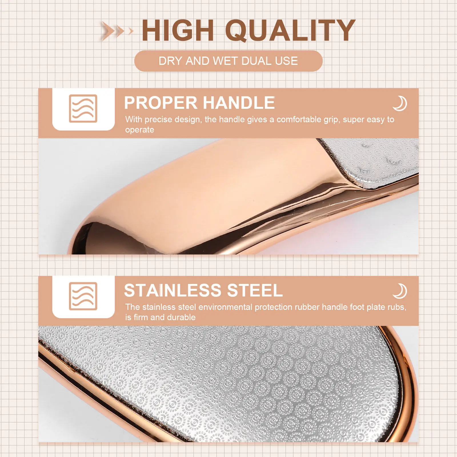 

Пилка для удаления мозолей и огрубевшей кожи стоп, педикюрный инструмент с ручкой из нержавеющей стали, удобная ручка, для легкого удаления мозолей