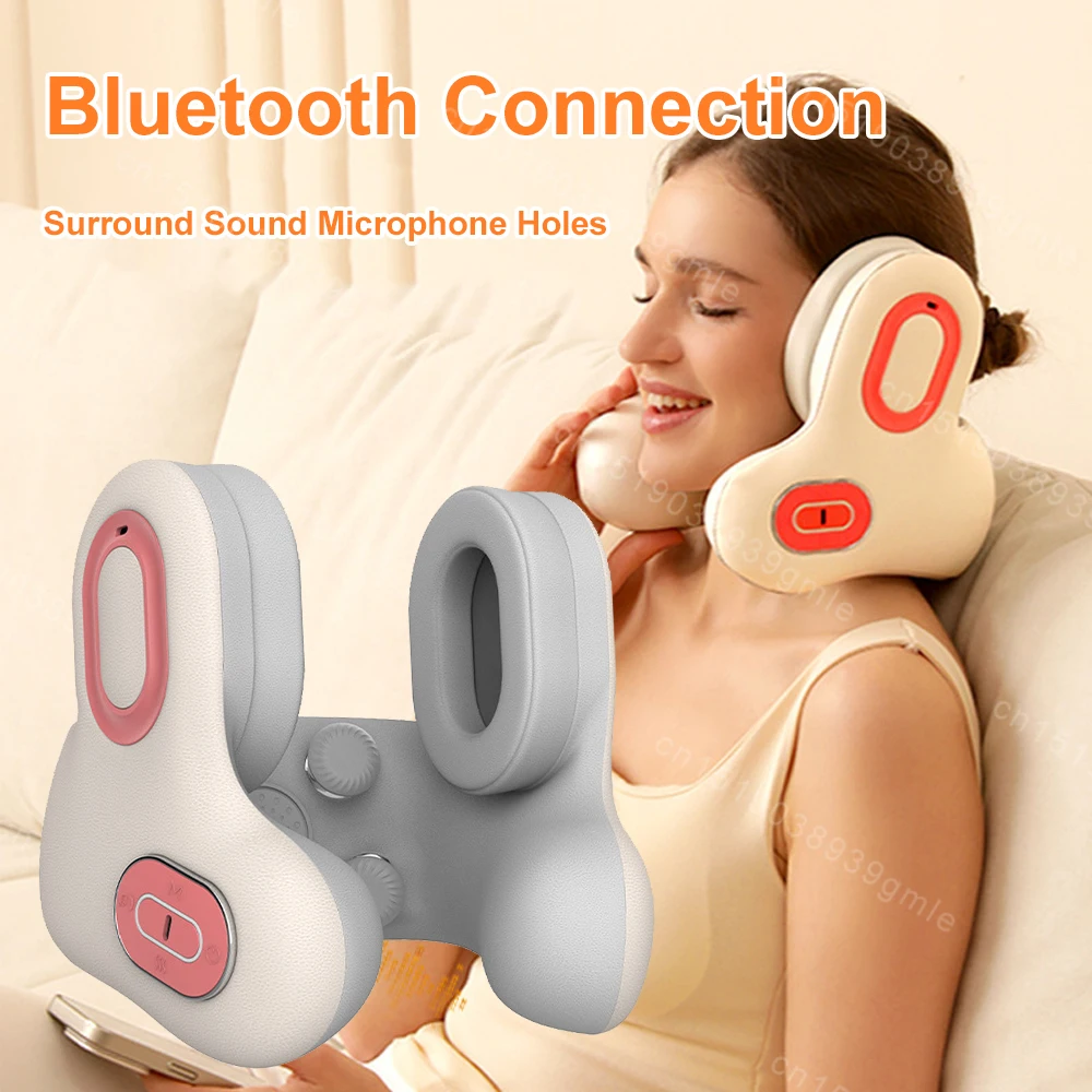 Neck Massage Hot U-shaped Neck Pillow Electric Massager Bluetooth Masajeador Health Care Portable Massager Sleep Noise Reduction