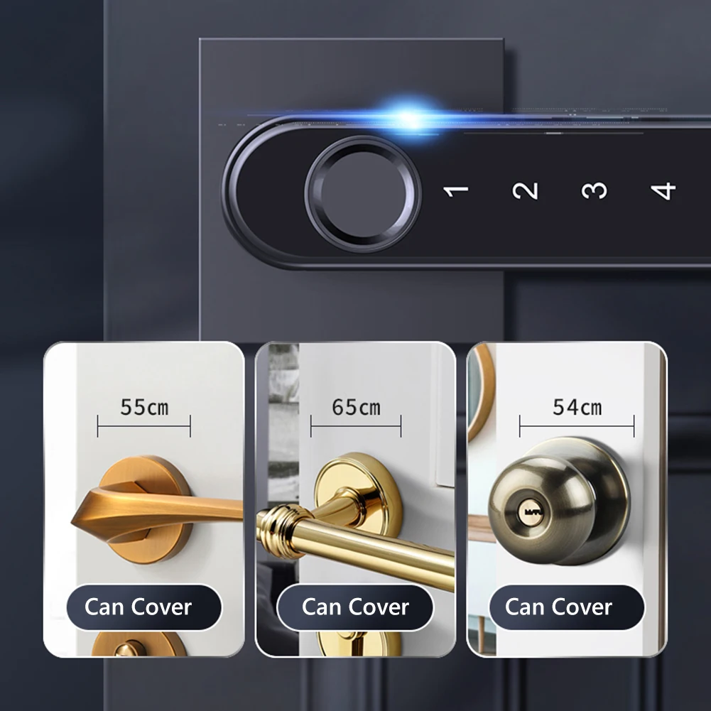 Ttlock-生体認証指紋ロック,wifi,インテリジェントドアロック,パスワード,キーレス,セキュリティ保護ゲートウェイ