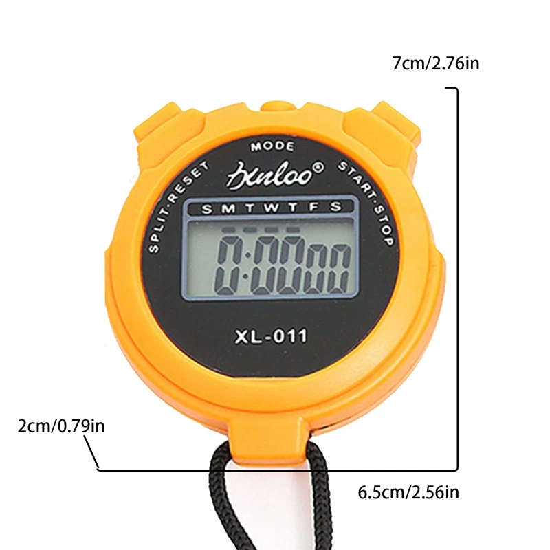 Portable Handheld Sports Stop Watch Digital Display Fitness Timer Counter 4Colors For Sports Stopwatch Chronograph