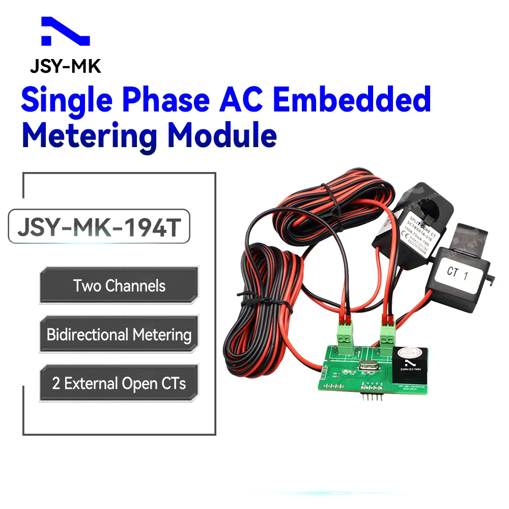 JSY MK 194T Two-channel Split-core CT Bidirectional PCBA Modbus Energy Meter Module for Smart Grid Applications