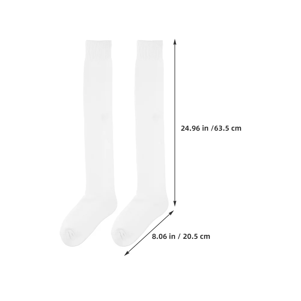 1 par de calcetines de esgrima hasta la rodilla de algodón blanco medias deportivas acolchadas transpirables para entrenamiento de competición