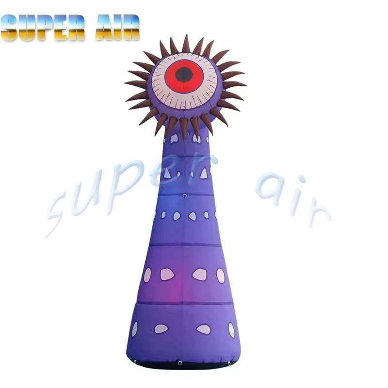 Erstaunlicher, violetter 3 mH einäugiger Moster-Ballon in Höhe für die Halloween-Feier