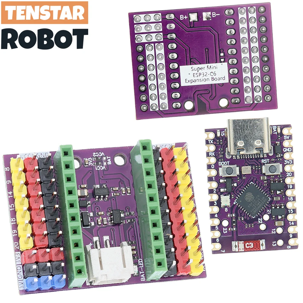 TENSTAR ESP32-C6 SuperMini desarrollo 4MB flash WIFI 6 Bluetooth 5 microcontrolador programación tablero de aprendizaje