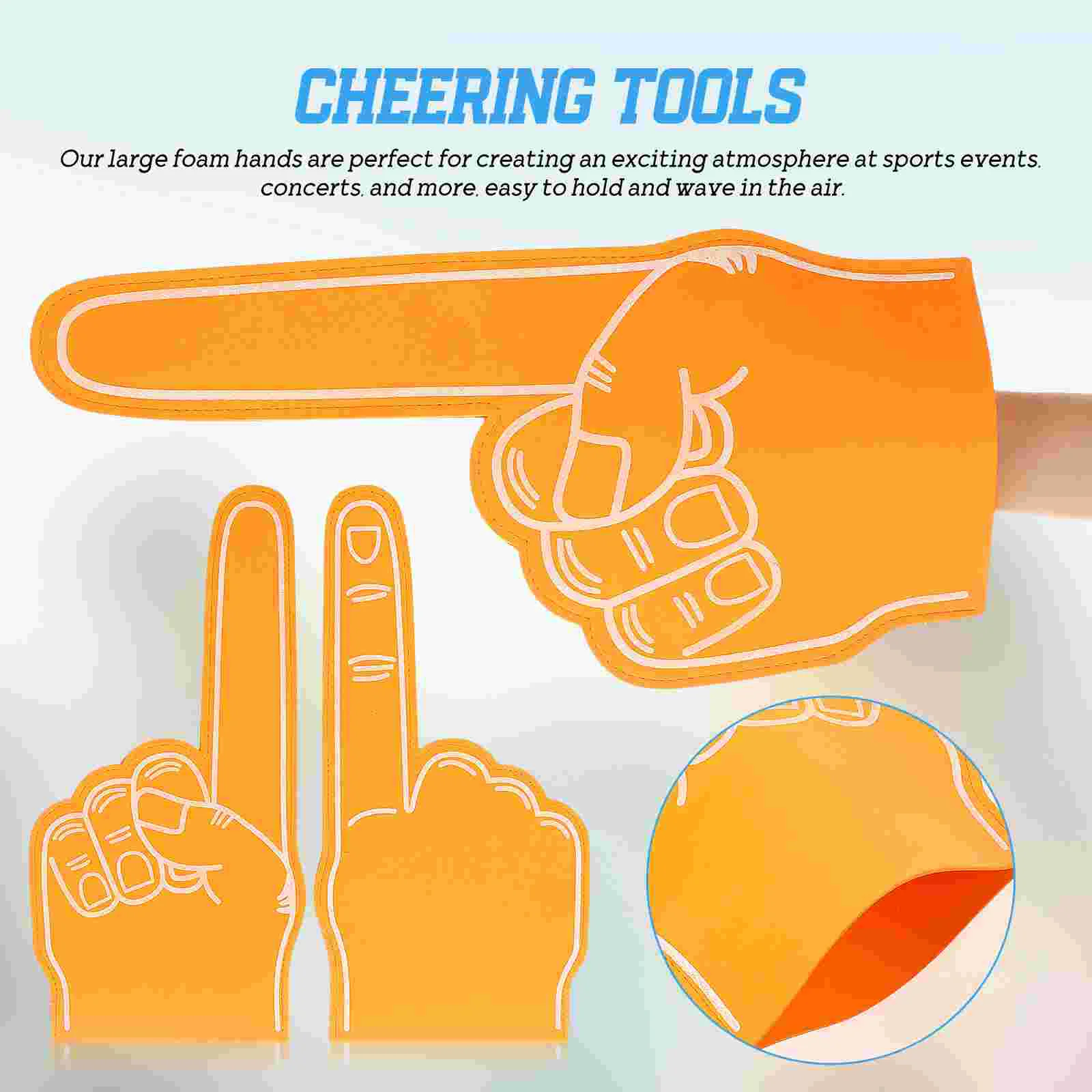 10 Pcs Foam Fingers Bulk Hand Cheerleading Cheering Clapper Giant Hands Pointer Football