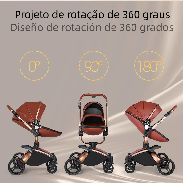 Agape Luxe Kinderwagen Van Hoge Kwaliteit, Geschikt Voor 0-36 Maand 0-25Kg, Snellere Gratis Levering Heeft Slechts 25-40 Dagen Nodig