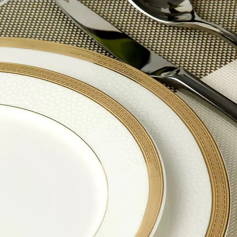 2pcs/lot, 10 & 8 inch, real bone china dinner plate set, white porcelain plate, dishes for restaurant, white porcelain tray