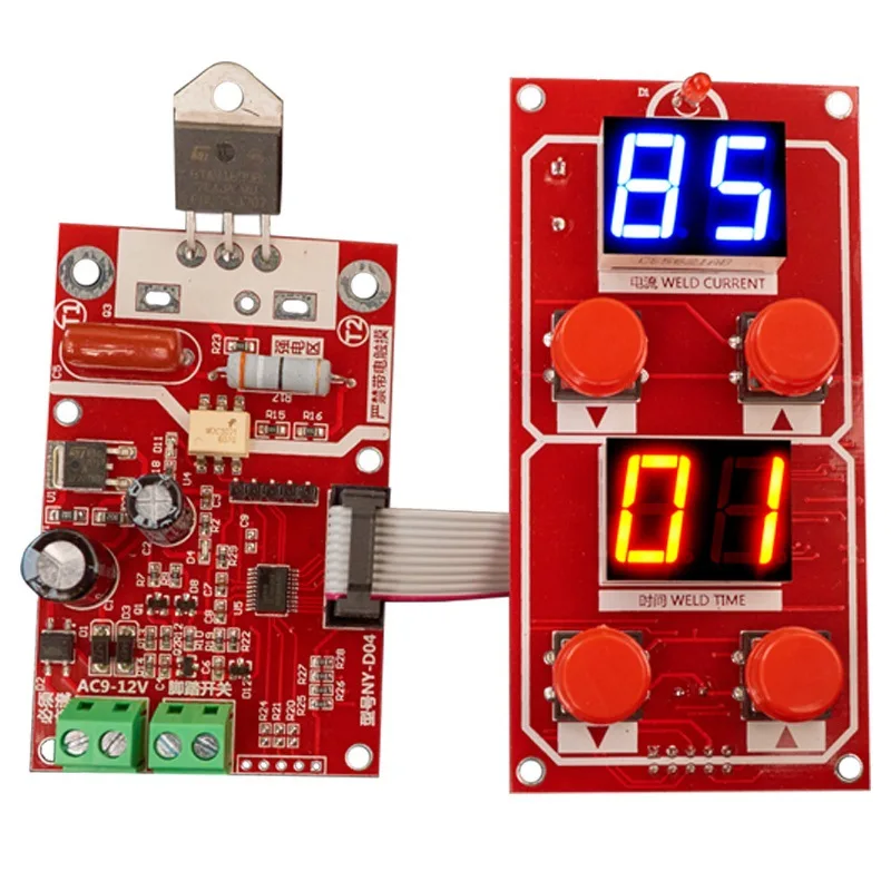 NY-D01 NY-D02 Spot Welding Machine Control Board Welder 110V 220V to 9V Transformer Controller Board Timing Current Time Current