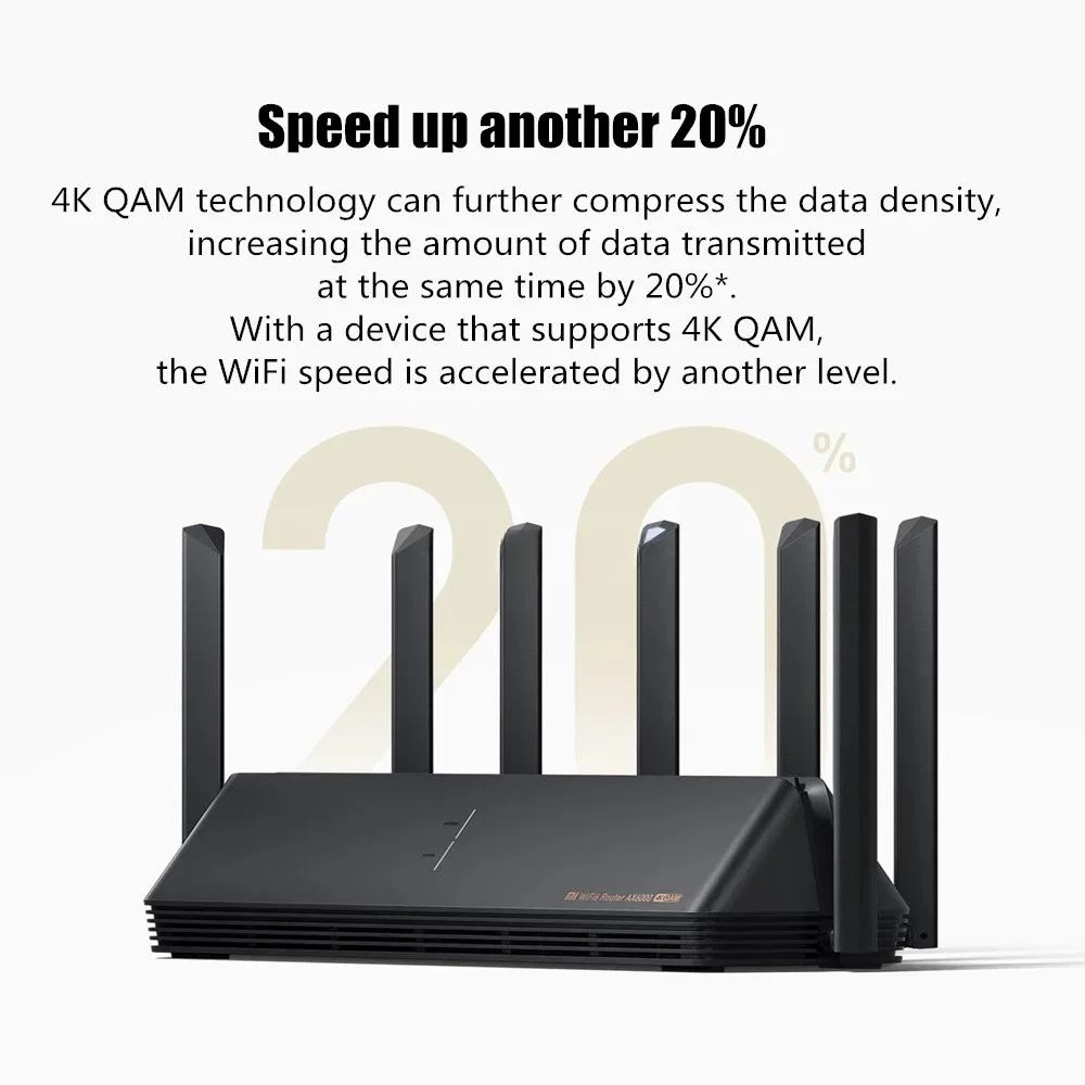 Imagem -02 - Xiaomi Roteador Alot Wifi6 Ax6000 160mhz 4k Qam 512mb Gigabit Vpn Escritório Casa Usemesh Repetidor Roteadores de Sinal Externo Rede