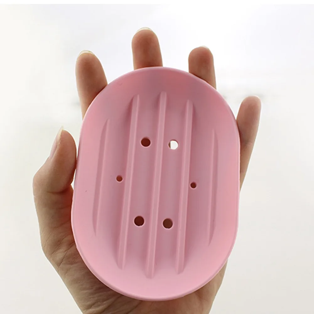 Silicone Soap Dishes Durable Multipurpose Easy to Clean Soap Holder Self Draining Soap Sponge Drainer Tray Kitchen Sink