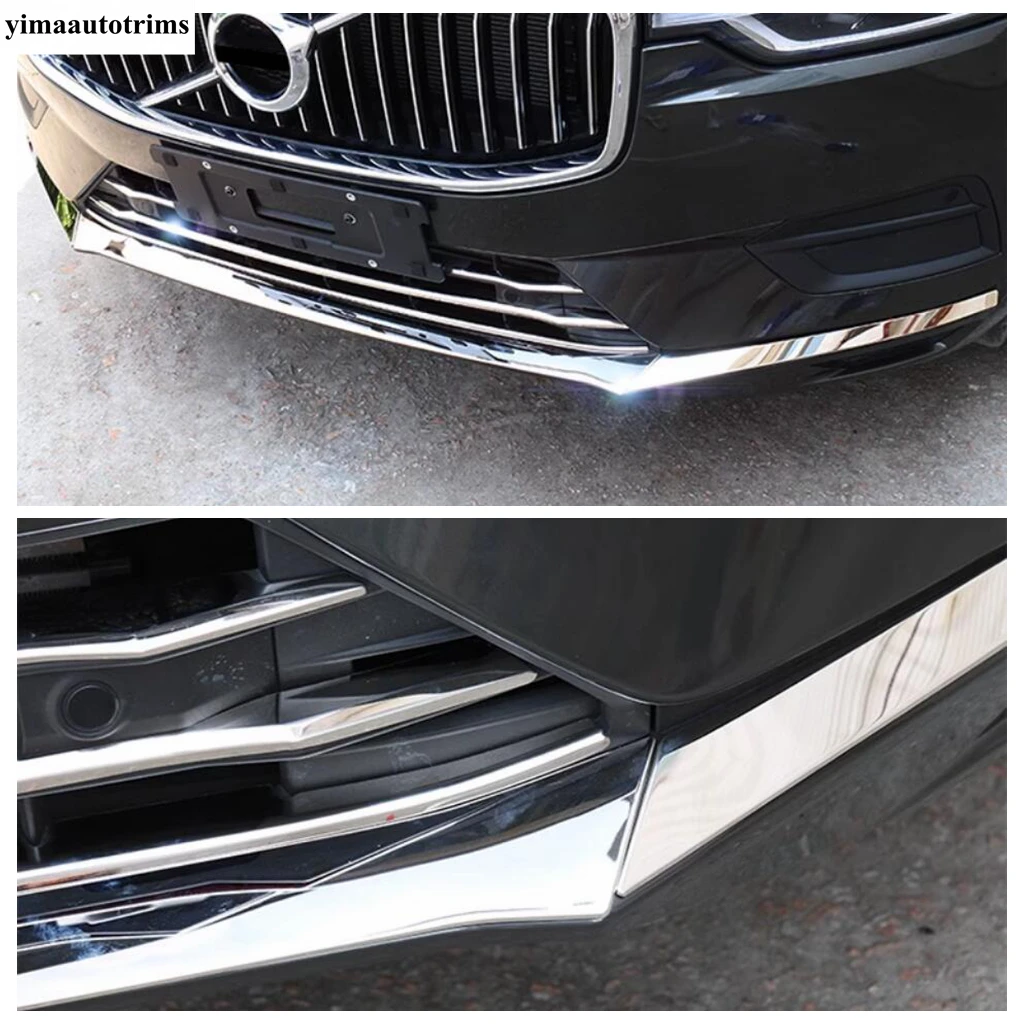 

Car Front Bumper Lip Lower Grille Strip Decoration Cover Trim Stainless Steel Exterior Accessories For Volvo XC60 2018 - 2022
