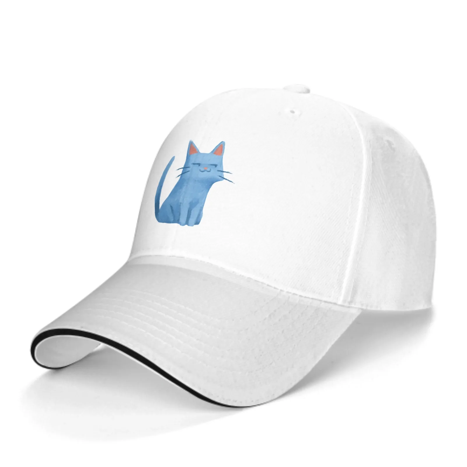 Pet Cat Pattern Baseball Cap Outdoor Sunhat Breathable Sport Cap Fishing Sunscreen Travel Casquette Couple Versatile Solid Color