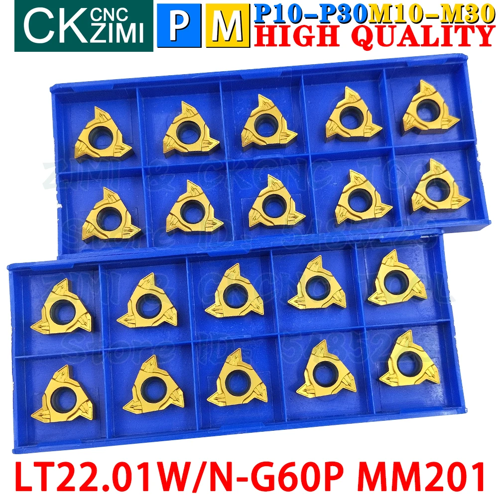 LT22.01N-N60P MM201 LT22.01W-N60P MM201 carbide inserts Left right Internal external thread threaded inserts Tools CNC tools