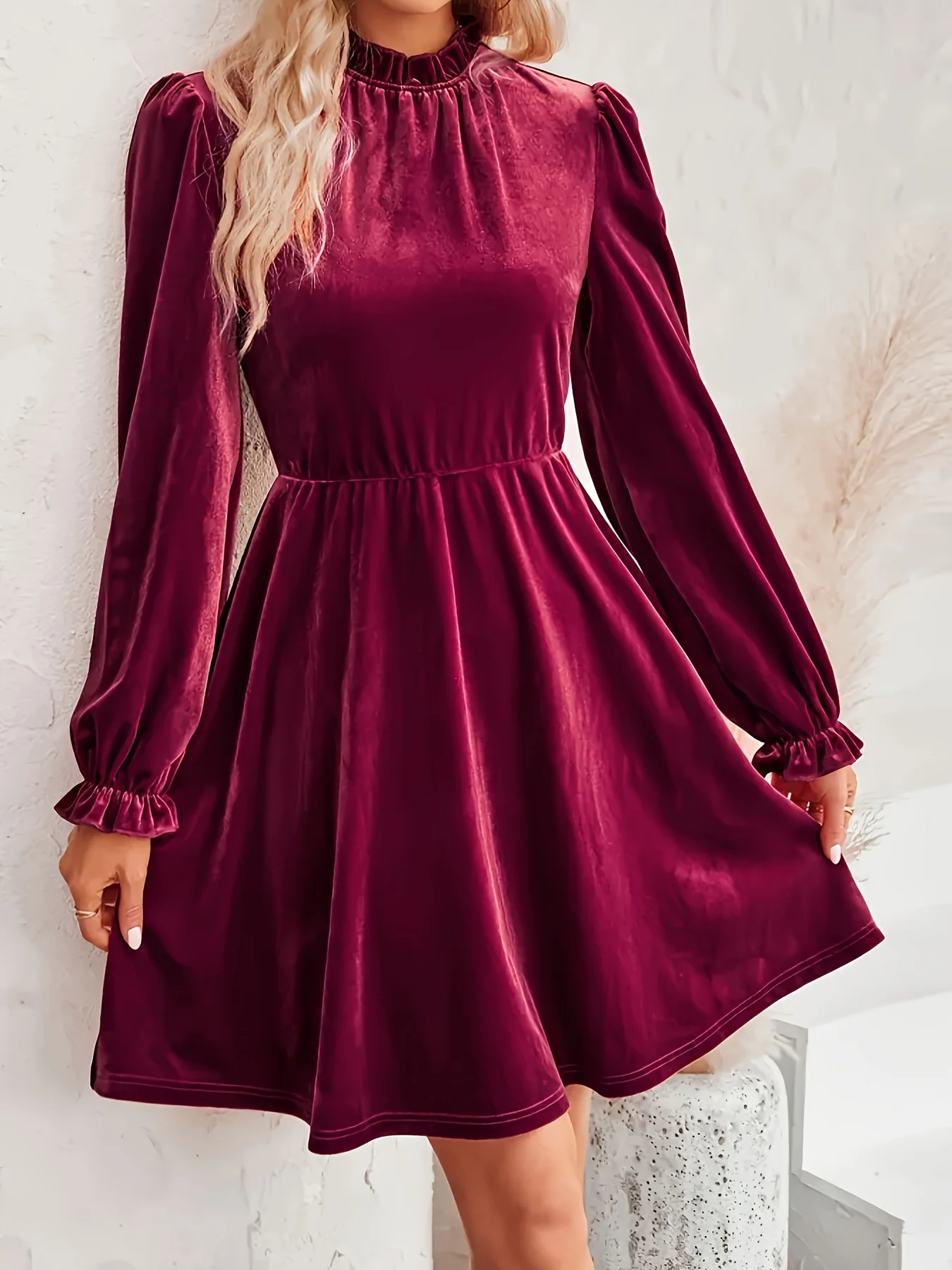 

Plus size evening dress bridesmaid dress Korean velvet elastic fabric elegant temperament lady wedding party dating going out