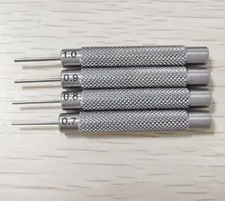 Watch Band Sizing Tool Steel Pin Punch Set of 0.7mm 0.8mm 0.9mm 1.0mm Bracelet Link Pin Remover Tool for Watch Repair W5667