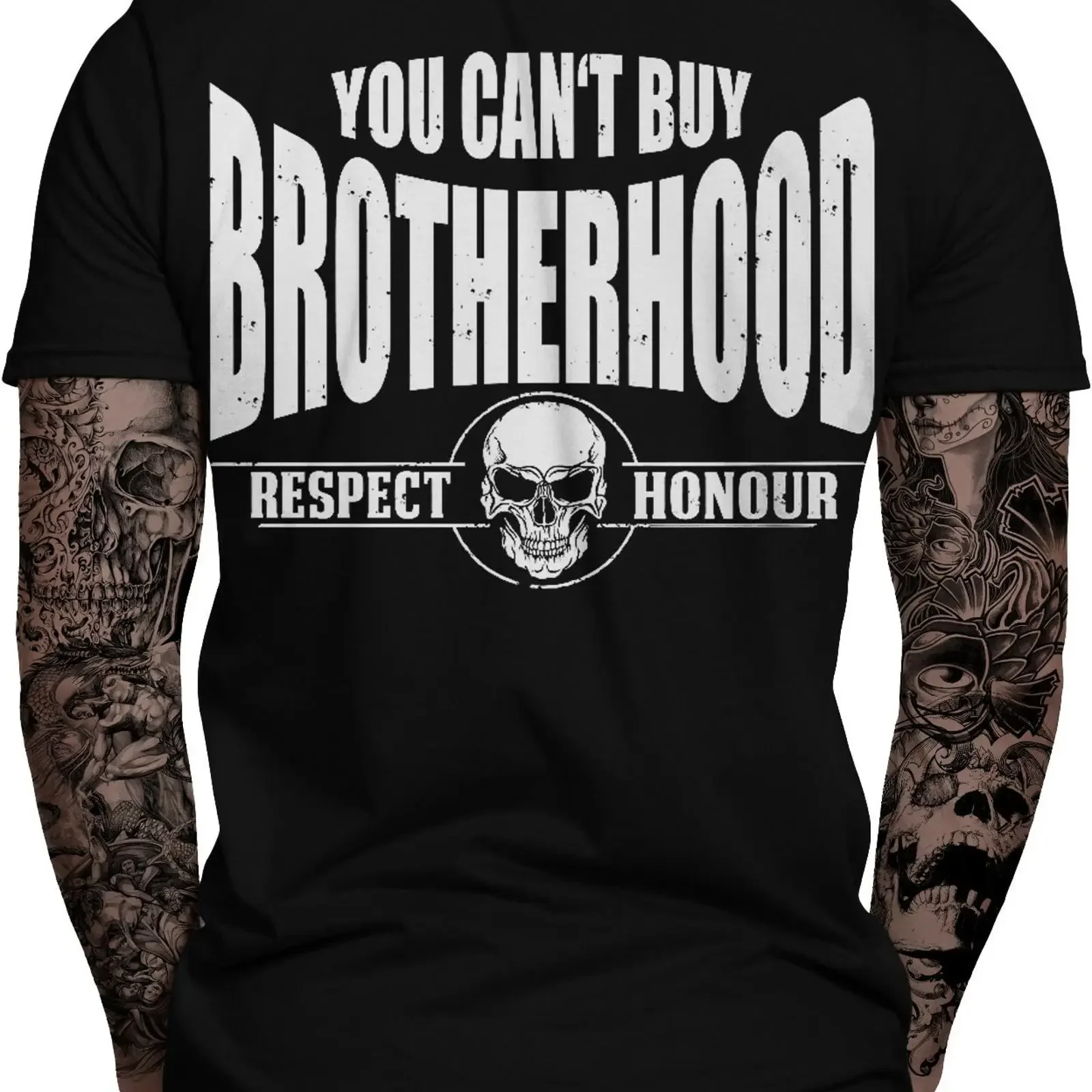 YOU CAN'T BUY BROTHERHOOD Biker Men's T Shirt MC Outlaw Bobber Motorcycle Chopper vintage Washed Slightly Soft designer clothes