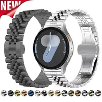 20mm 22mm Strap for Samsung Galaxy Watch 7 4 5 6 Curved Metal Bracelet Stainless Steel Bracelet for Huawei Watch GT4 GT3Pro Band