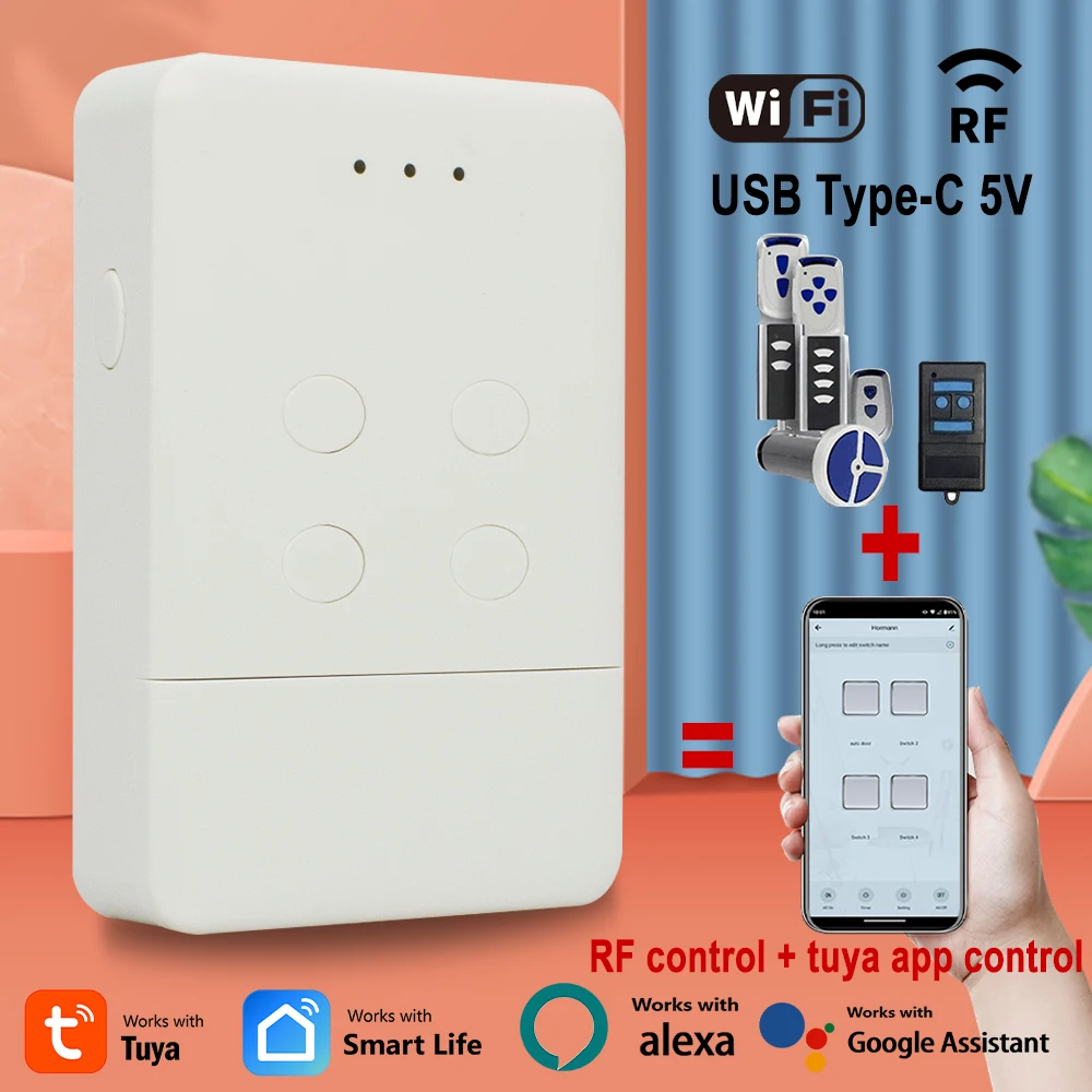 

Новый Tuya WIFI Smart Normstahl/Crawford гаражные ворота с дистанционным управлением EA433 4K 2KS 2KM RCU433 2K 4K T433-4 N002800 433,92 МГц