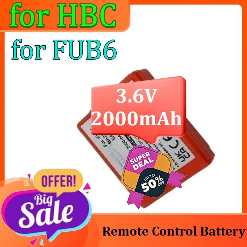 

Replacement Remote Control Battery for HBC Wireless Power Crane for FUB6 BA223030 BA223031 3.6V 2000mAh