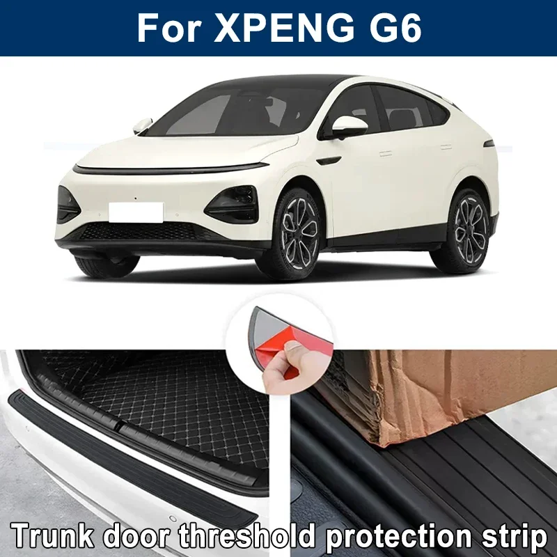 Car Trunk Sill Anti-scratch Guard Strip For XPENG G6 - Rear Bumper Rubber Protector Decorative Cover Sticker