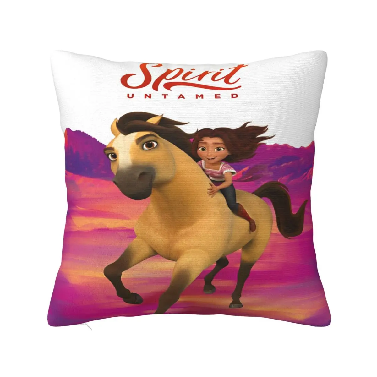 Spirit Riding Free Cartoon Horse Pillow Covers Soft Fabric Cushion Cover Gift Pillow Case Cover Bedroom Dropshipping