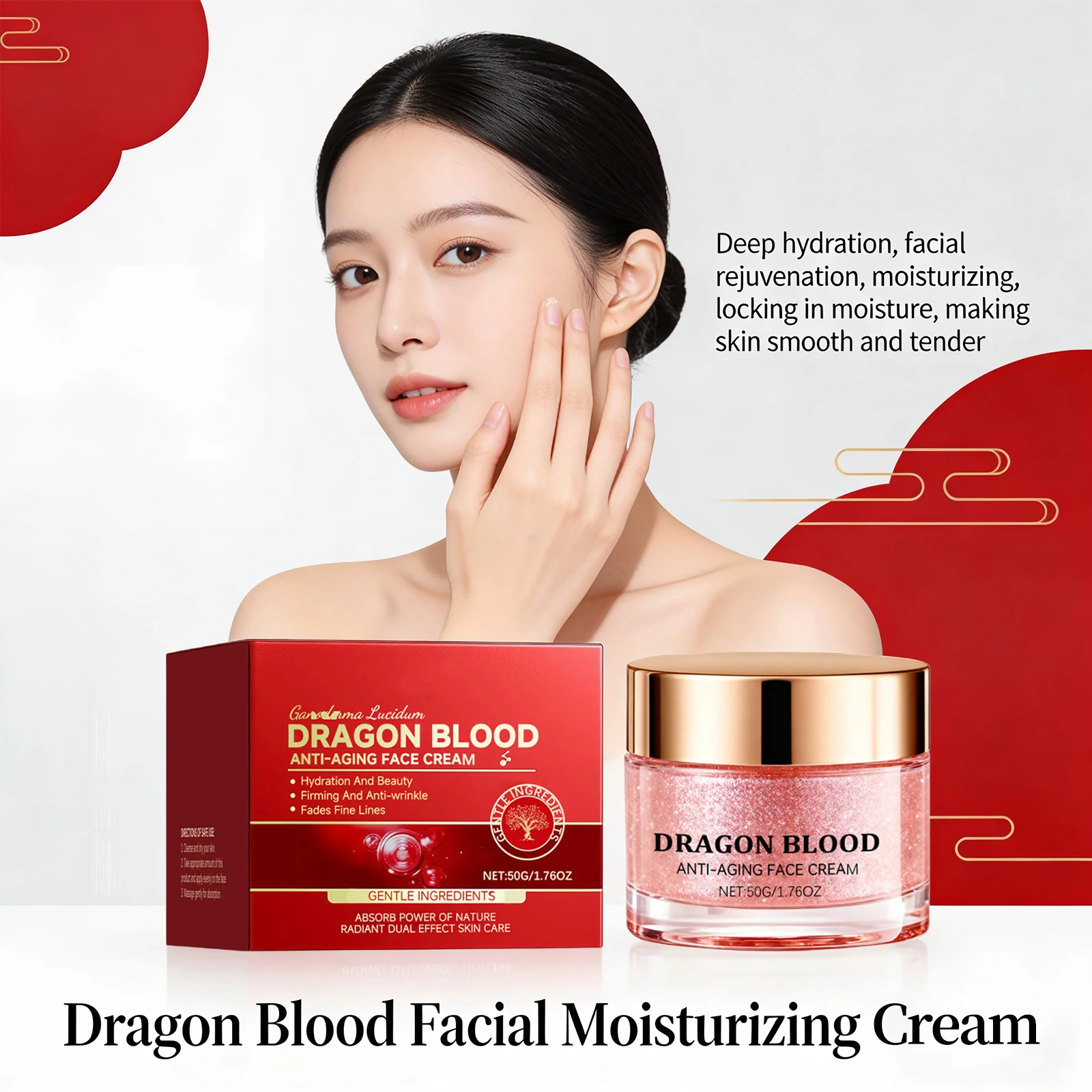 Crema facial Dragon Blood antienvejecimiento, desvanece las líneas finas, hidratante, nutritiva, mejora la piel seca, reafirmante, cuidado facial