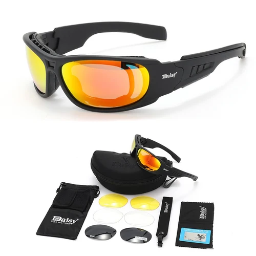 Imagen 1 del producto Daisy C6 Gafas de sol polarizadas militares para hombre, a prueba de balas, airsoft, Gafas de tiro, lente de humo, Gafas de ciclismo para motocicleta