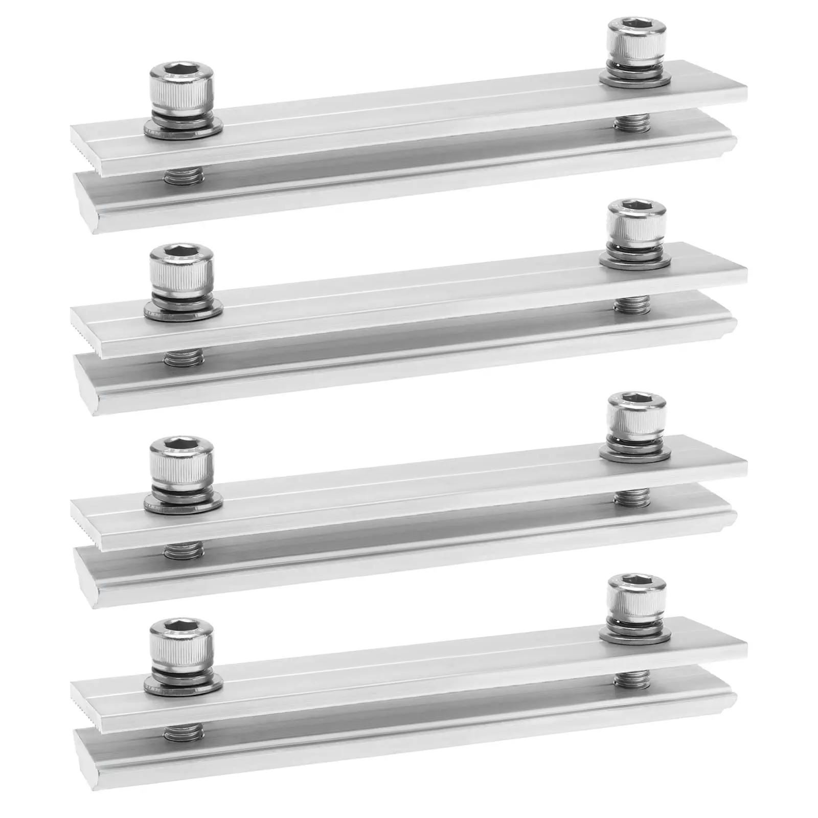 4Pcs Solar Panel Rail Profile Connector Aluminium Mounting Rail Connectors Solar Panel Mounting Accessories Solar Panel Kit