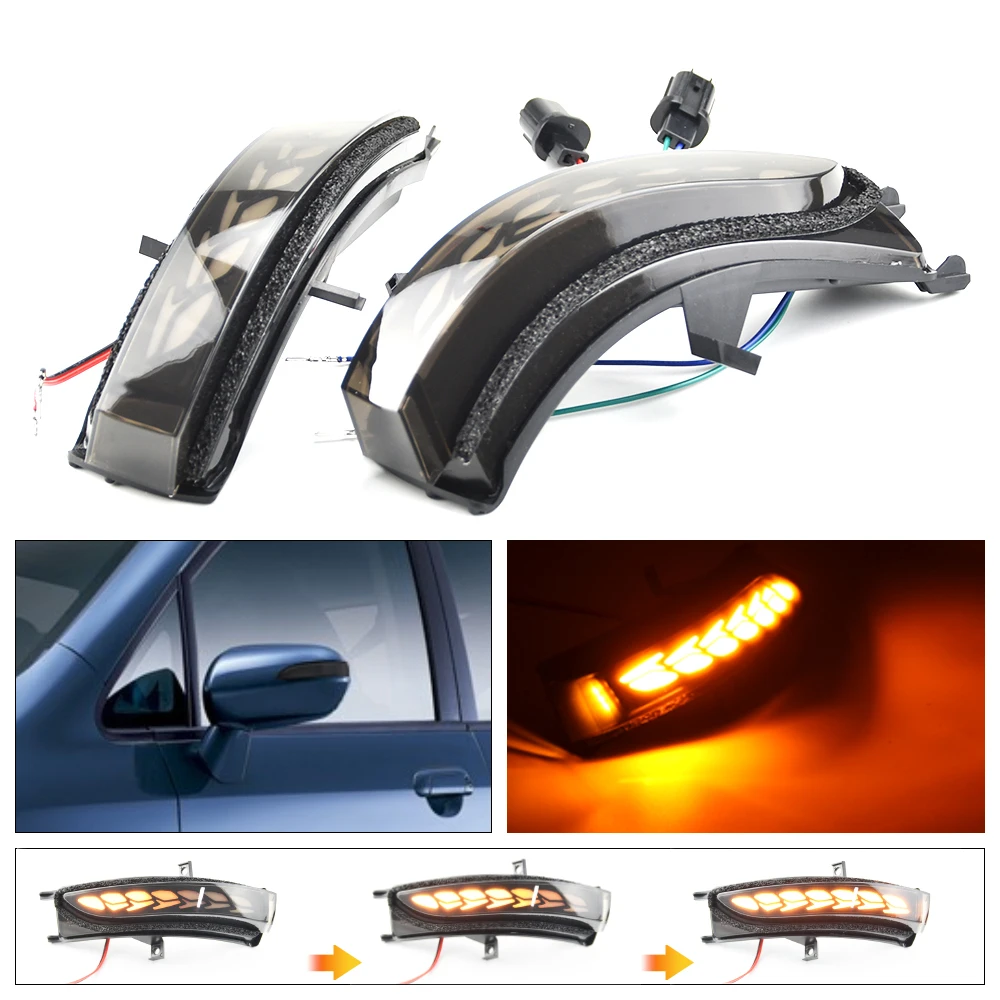 For Honda Fit JAZZ CITY GD1 GD3 GD6 GD8 2007-2008 Dynamic Turn Signal Lights LED Side Mirror Indicator Blinker Light