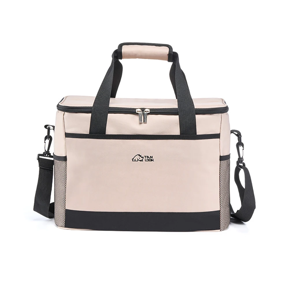 30L Large Capacity Picnic Bag Portable Waterproof Thermal Insulation Bag Ice Bag Lunch Box Bag Outdoors Food Storage Cooler Bag image 6