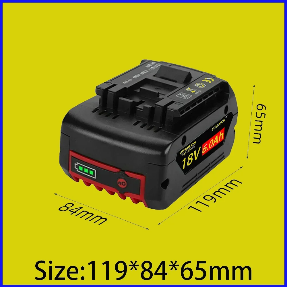 brand-new 6.0Ah Battery Original for Bosch 18V Professional GBA GBH GSR GSB BAT618 BAT609 BAT620 Replacement Battery