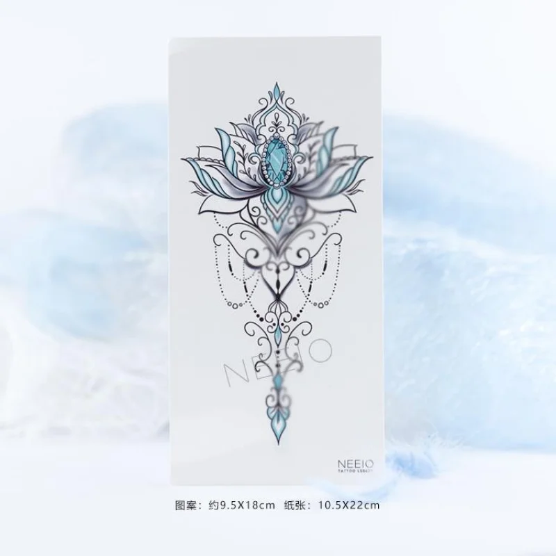 Tattoo Tattoo Sticker Yoga Lotus Totem Sexy Back Calf Large Picture Waterproof Jewelry Stickers for Women