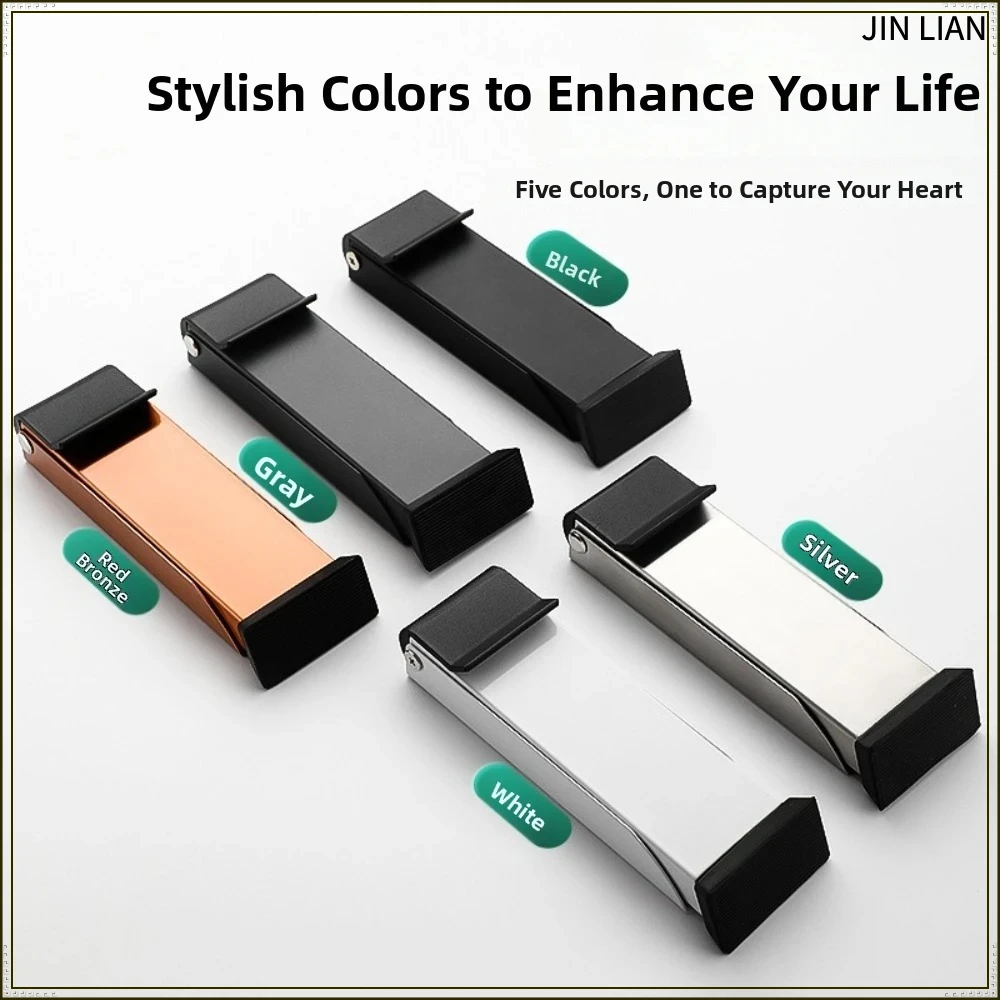 Stainless Steel Safety Door Blocker Anti-Collision Windproof Door Stopper Heavy Duty Anti Slip Base Metal Door Blocker Home Use