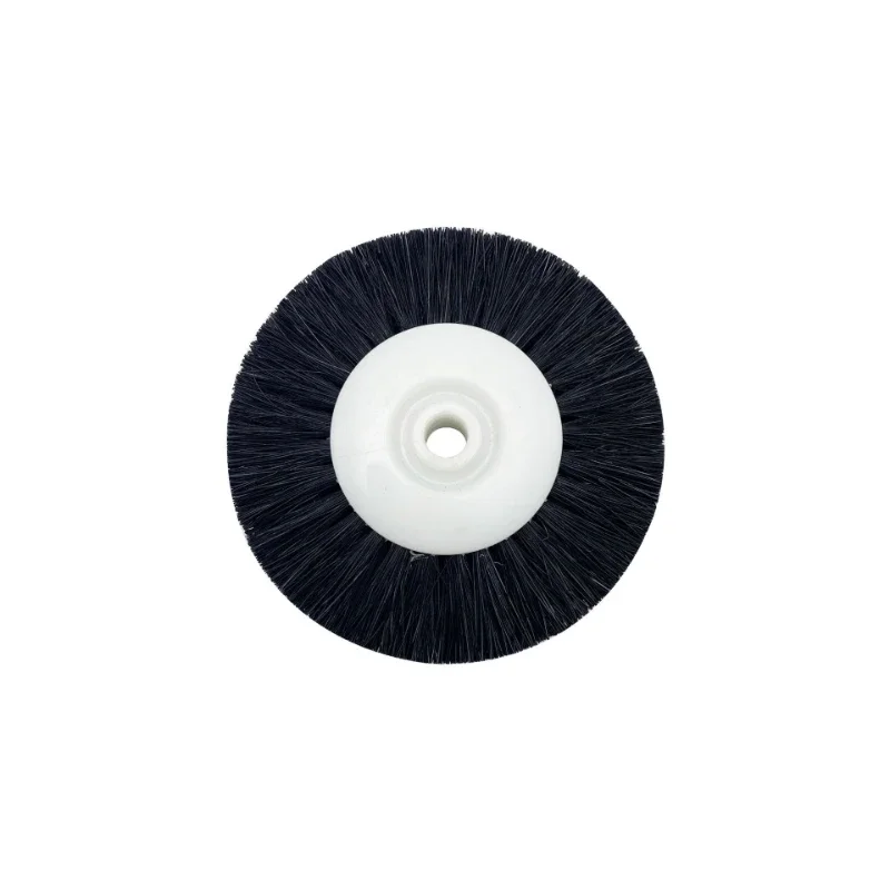 52mm 5-teiliges Set Polierbürsten mit schwarzen und braunen Borsten, Schleifbürsten mit gelbem Kunststoffkern für Schmuckwerkzeuge – Detail 4