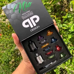 QP Design Nio RDA RSA Master Kit rebuiltable Squonk Atomizer 22mm górny przepływ powietrza wlot regulowany zbiornik pojedyncza cewka VS QP Kali V2