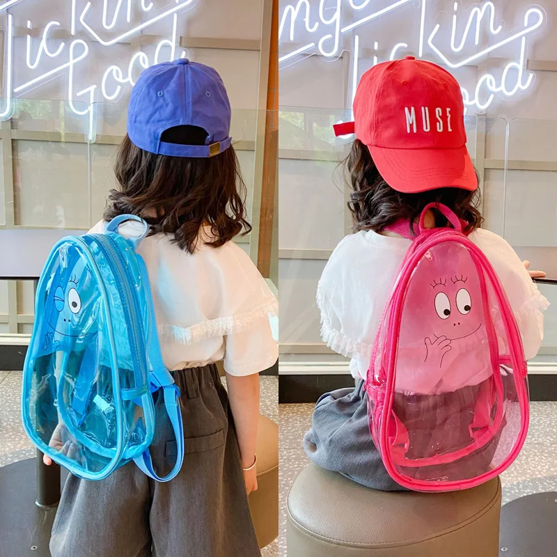 Transparent Girls Backpack PVC Waterproof Swimming Beach Bag for Children Accessories Outdoor Travel Kids Boys Backpack Bag