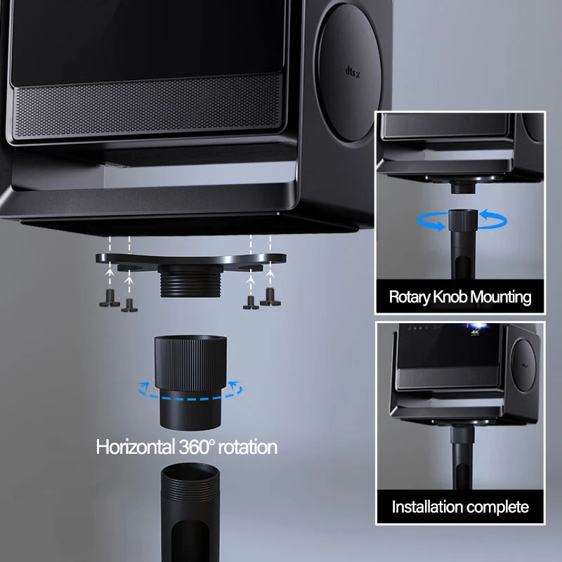 حامل جهاز عرض عالي التحمل، رف بجانب السرير قائم على الأرض لـ Dangbei S7 Ultra Max حامل رفع عمودي مخصص
