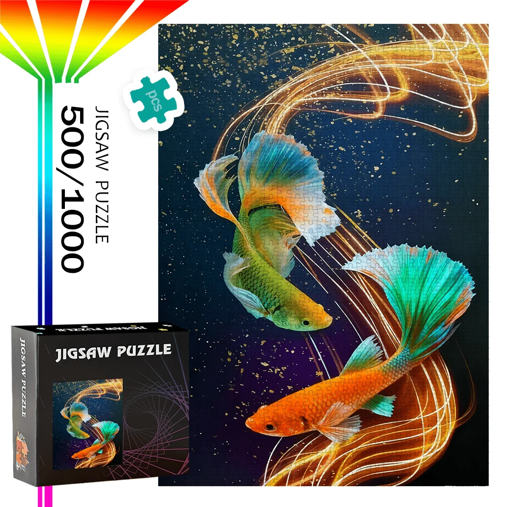 500pcs or 1000pcs Puzzle Suitable for s & - Number of Pieces for Challenge, Portable Rectangular Box, Themed DIY Puzzles (, Ch