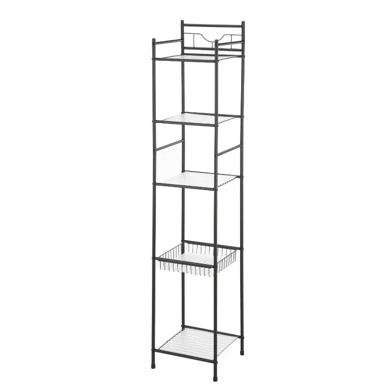 

5-Tier Steel Storage Shelf Unit, Finish, Holds up to 50 lb Capacity