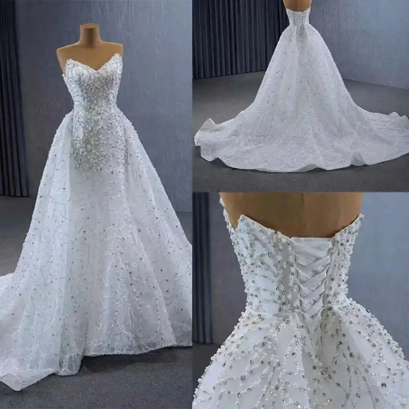 

Graceful Customized Wedding Dress Mermaid With V-Neck Sleeveless With Spaghetti Strap Princess Bridal Gowns Vestidos De Novia